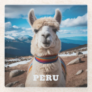 Posavasos De Vidrio Llama peruana