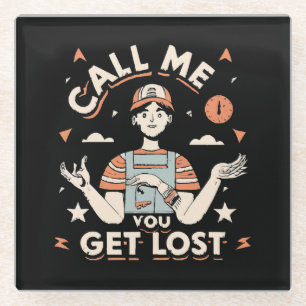 Posavasos De Vidrio llámame si te pierdes