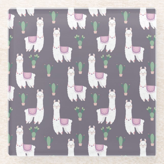 Posavasos De Vidrio Llamas cute (Anverso)