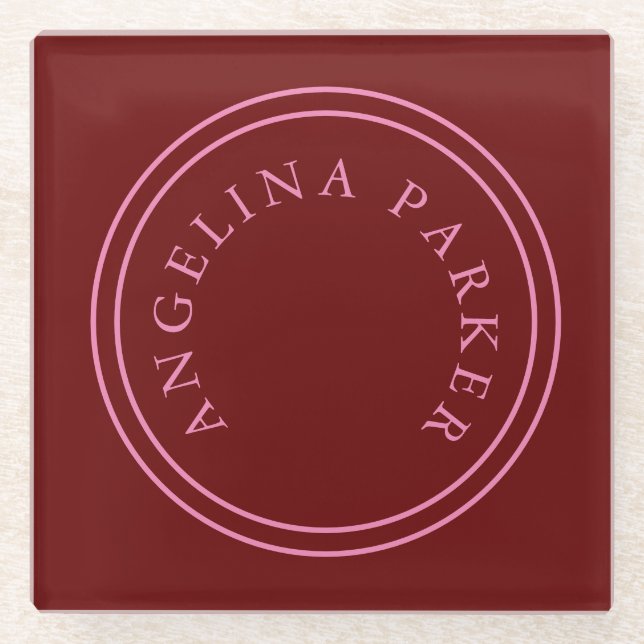 Posavasos De Vidrio Llanura Minimalista moderna única (Anverso)