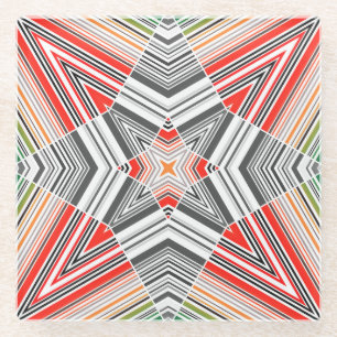 Posavasos De Vidrio Llenado Ornamental: Fondo sin costura a rayas