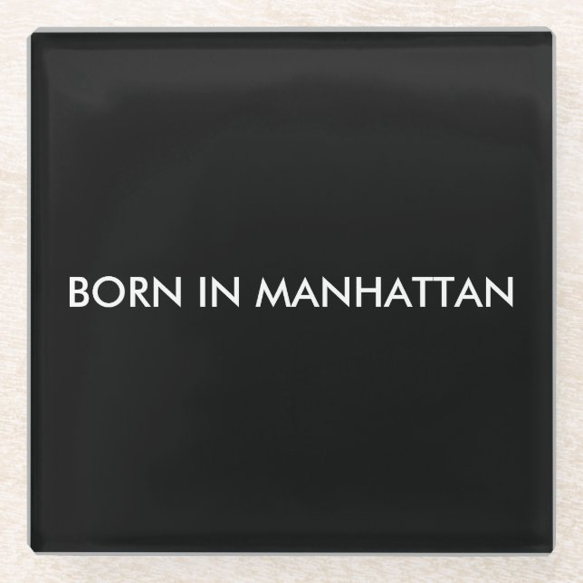 Posavasos De Vidrio Llevado en Manhattan (Anverso)