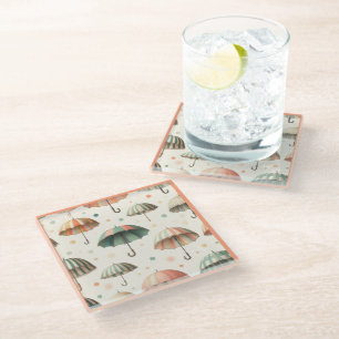 Posavasos De Vidrio Lluvia de Verano