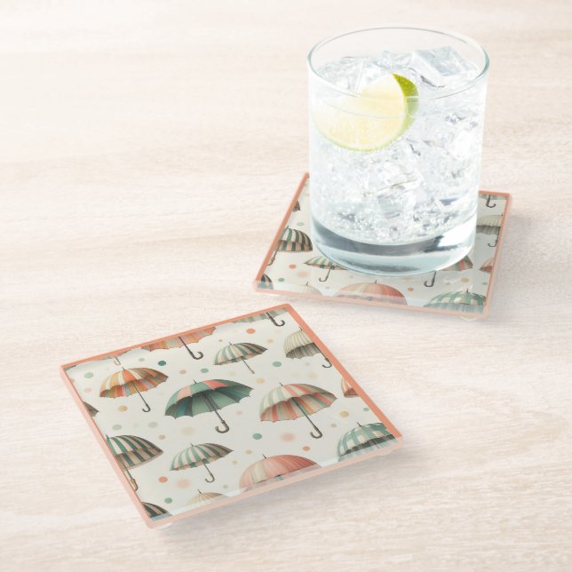 Posavasos De Vidrio Lluvia de verano (Angular)