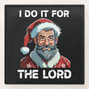 Posavasos De Vidrio Lo Hago Por El Señor Regalo De Navidad Cristiano