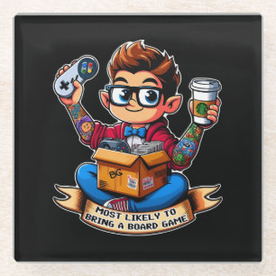 Posavasos De Vidrio Lo más probable es que traiga a un geek del juego