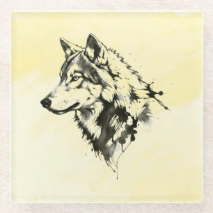 Posavasos De Vidrio Lobo