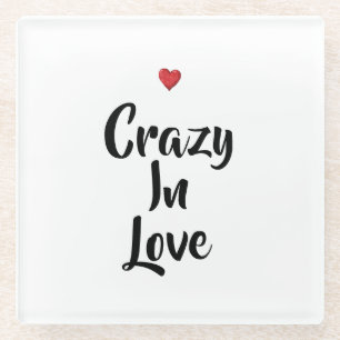 Posavasos De Vidrio Loca De Amor