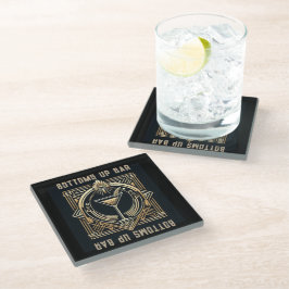 Posavasos De Vidrio Logo de Art Deco Martini Bar