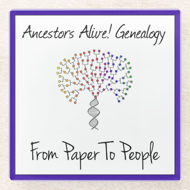 Posavasos De Vidrio Logo De Papel A Gente, azul (Anverso)