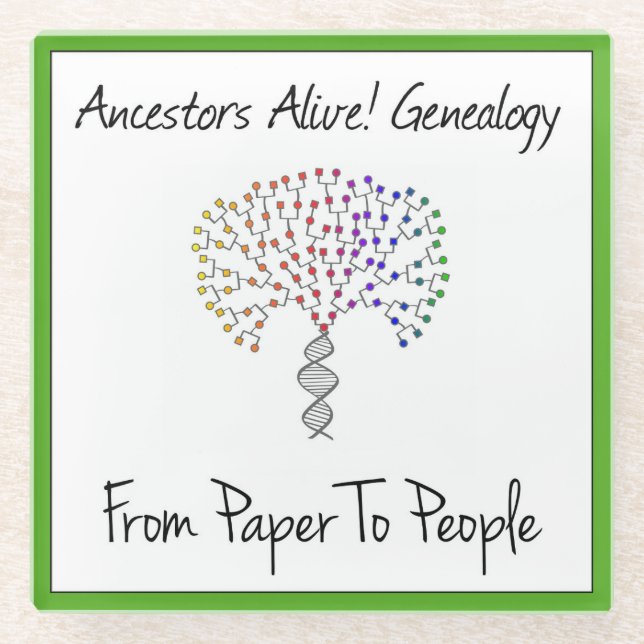 Posavasos De Vidrio Logo De Papel A Gente, verde (Anverso)