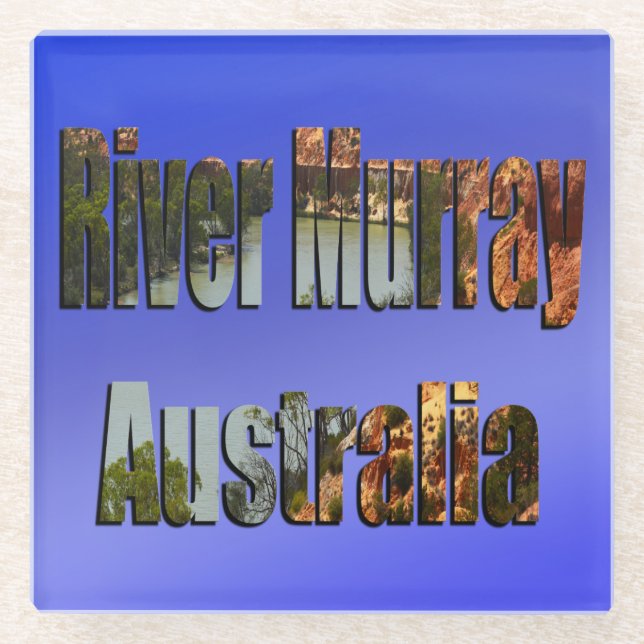 Posavasos De Vidrio Logo de River Murray Australia Picture, (Anverso)