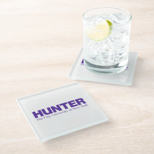 Posavasos De Vidrio Logotipo Académico de Hunter College CUNY