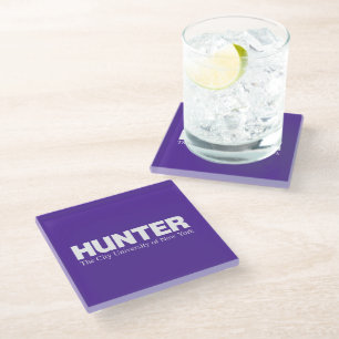 Posavasos De Vidrio Logotipo Académico de Hunter College CUNY