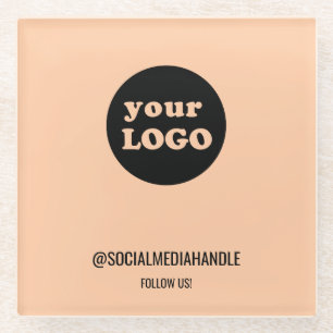 Posavasos De Vidrio Logotipo de negocio de Personalizado de Cuba minim