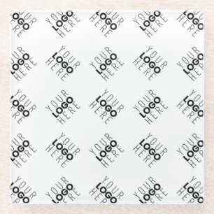 Posavasos De Vidrio Logotipo empresarial alterno o patrón de imagen