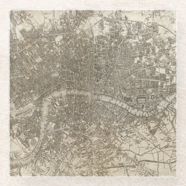Posavasos De Vidrio Londres (Anverso)