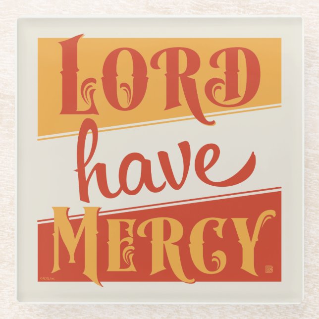 Posavasos De Vidrio Lord Have Mercy (Anverso)