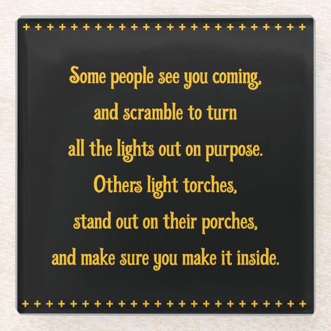 Posavasos De Vidrio Los Amigos Encienden El Camino (Anverso)