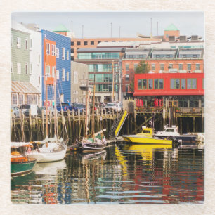 Posavasos De Vidrio Los barcos amarraron el   Portland, Maine