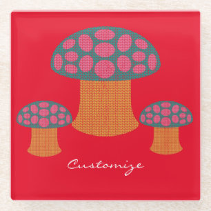 Posavasos De Vidrio Los hongos rojos de Amanita Thunder_Cove