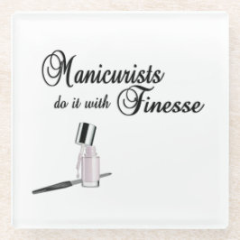 Posavasos De Vidrio Los Manicuristas Lo Hacen Con Fines