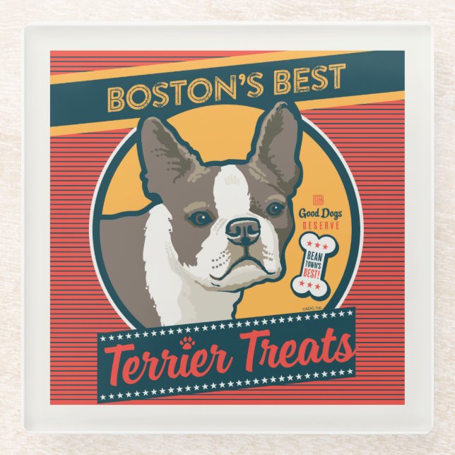 Posavasos De Vidrio Los mejores tratamientos de Boston (Anverso)