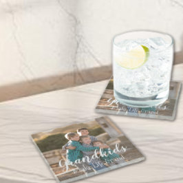 Posavasos De Vidrio Los nietos hacen que la vida sea grande