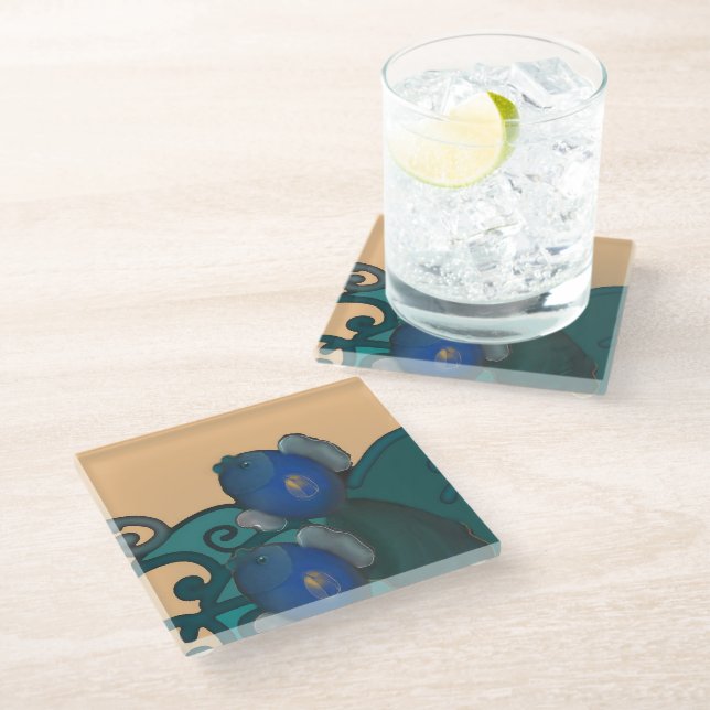Posavasos De Vidrio Los peces ascendentes (Angular)