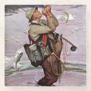 Posavasos De Vidrio Los pescados están saltando