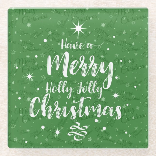 POSAVASOS DE VIDRIO LOS VERDES Y BLANCOS TIENEN UNA FELIZ NAVIDAD DICI (Anverso)