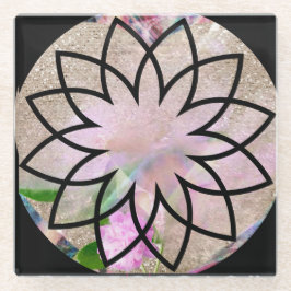 Posavasos De Vidrio Lotus Blossom Floral Springtime