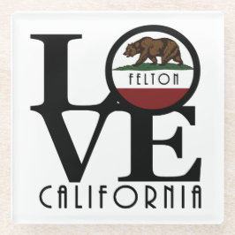 Posavasos De Vidrio LOVE Felton California