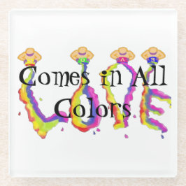 Posavasos De Vidrio Love in All Colors