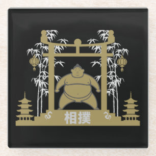 Posavasos De Vidrio Luchador de Sumo