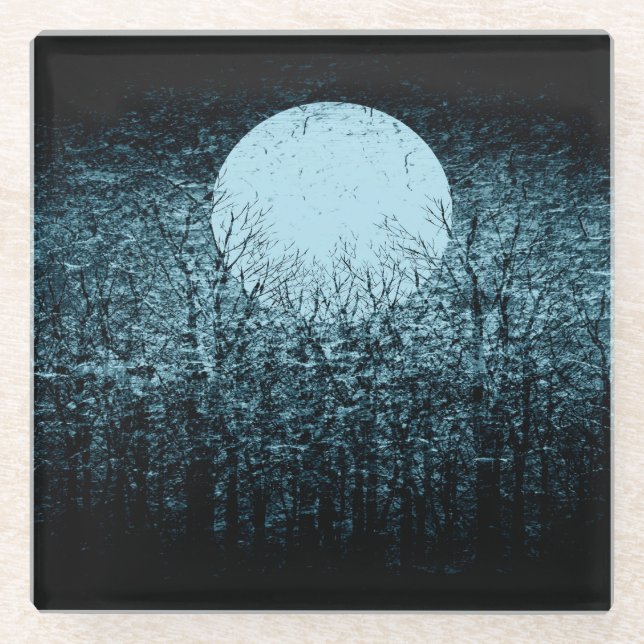 Posavasos De Vidrio Luna completa n.º 9 (Anverso)