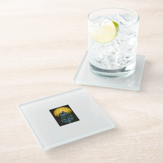 Posavasos De Vidrio Luna de Lobo