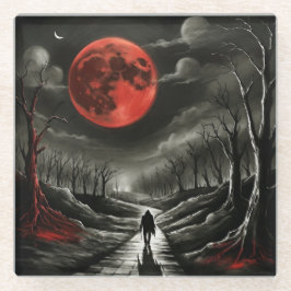 Posavasos De Vidrio Luna de sangre