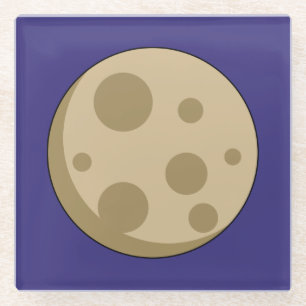 Posavasos De Vidrio Luna llena