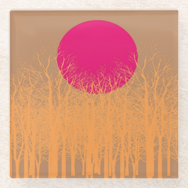 Posavasos De Vidrio Luna llena #5 (Anverso)