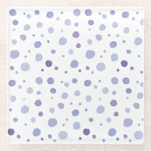 Posavasos De Vidrio lunares pintados a mano