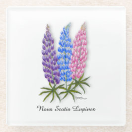Posavasos De Vidrio Lupinos de Nueva Escocia