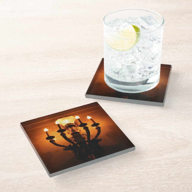 Posavasos De Vidrio Luz Antigüa (Angular)