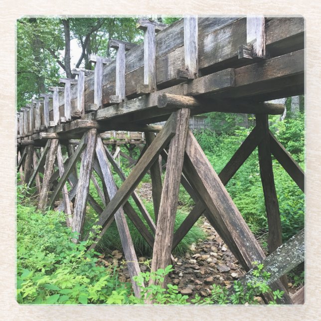 Posavasos De Vidrio Mabry Mill, Virginia (Anverso)