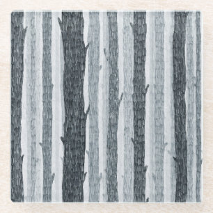 Posavasos De Vidrio Maderas de abedul, patrón de fondo inquebrantable.