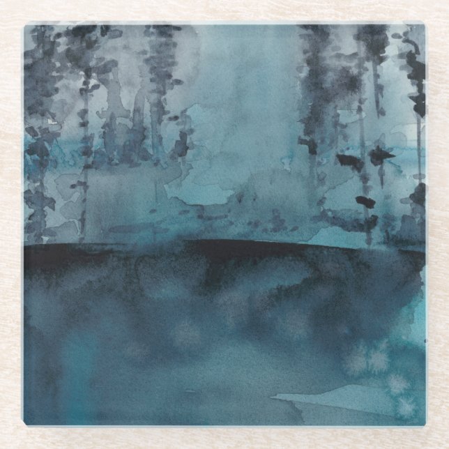 Posavasos De Vidrio Maderas del invierno (Anverso)