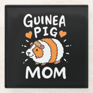 Posavasos De Vidrio Madre del cerdo de Guinea