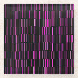 Posavasos De Vidrio Magenta moderna muy Guay a rayas