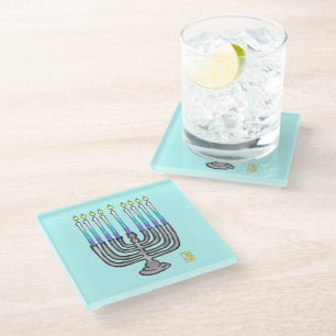 Posavasos De Vidrio Magnífica Monasterio de Cristal Giftable Menorah