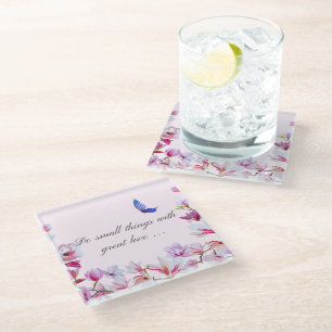 Posavasos De Vidrio Magnolia Con Pascua De Cita